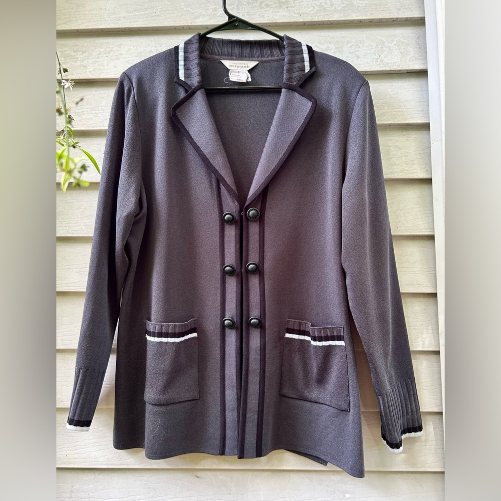Women's Gray Double-Breasted Jacket